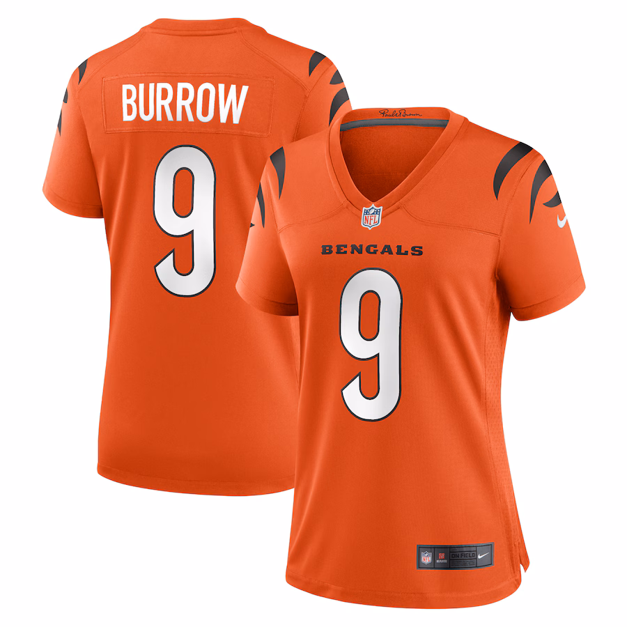Women's Cincinnati Bengals Joe Burrow Nike Orange Alternate Game Jersey - SUjersey01