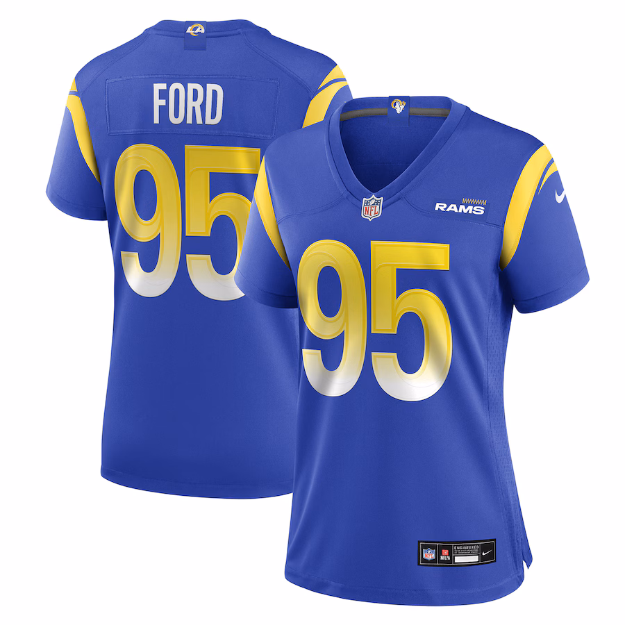 Women's Los Angeles Rams Poona Ford Nike Royal Team Game Jersey - SUjersey01