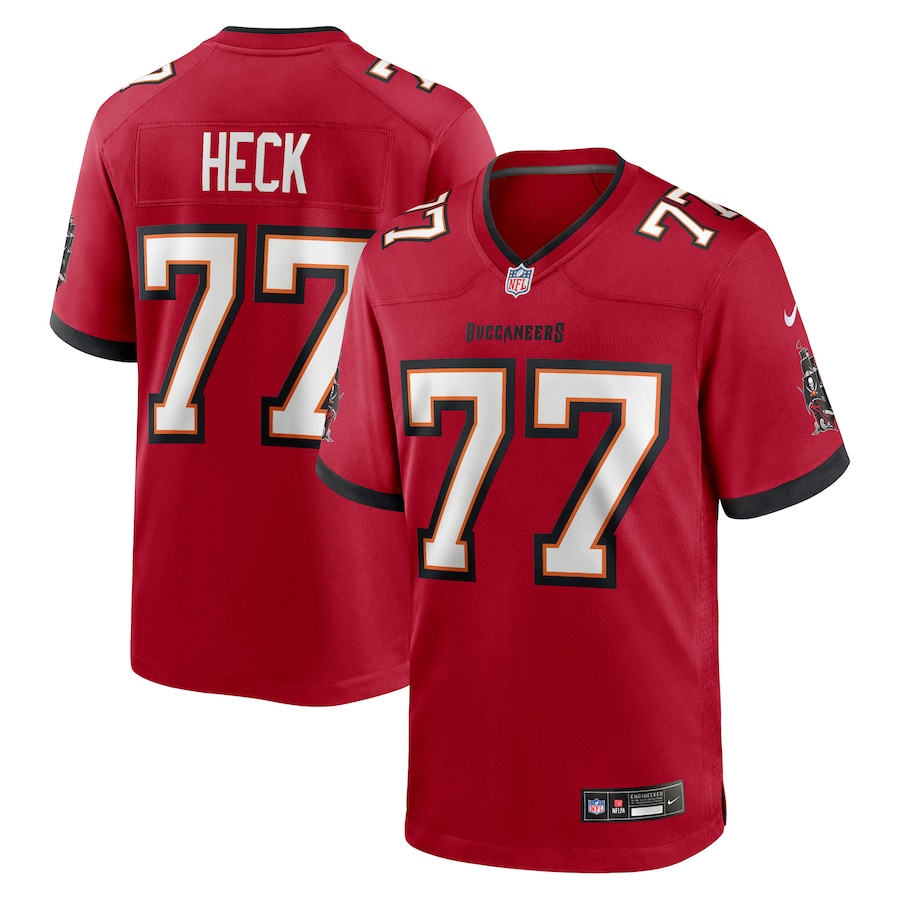 Men's Tampa Bay Buccaneers Charlie Heck Nike Red Team Game Jersey - SUjersey01