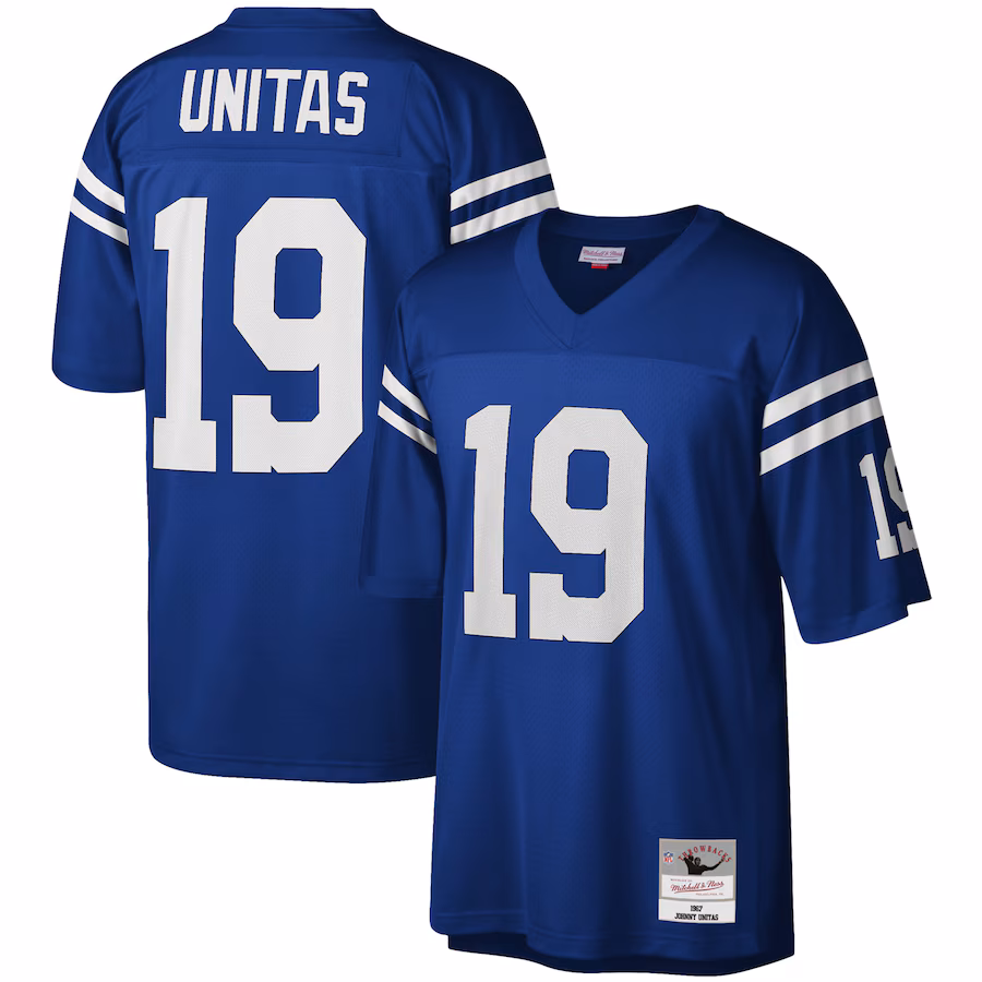 Men's Baltimore Colts Johnny Unitas Mitchell & Ness Royal Legacy Replica Jersey - SUjersey01