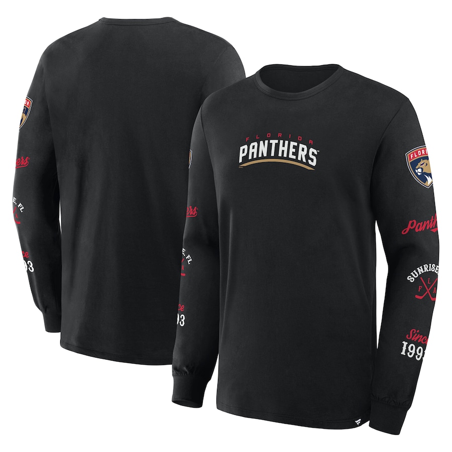 Men's Florida Panthers Fanatics Black Boxed In Legacy Long Sleeve T-Shirt - SUjersey01