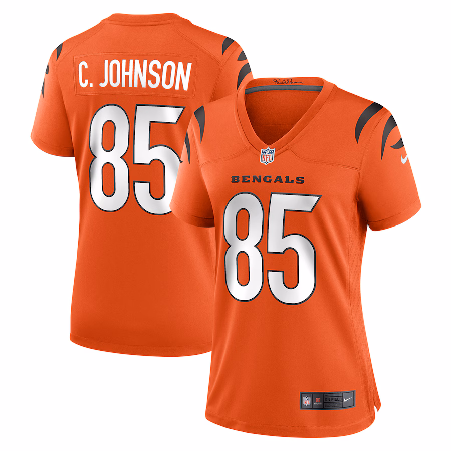 Women's Cincinnati Bengals Chad Johnson Nike Orange Retired Game Jersey - SUjersey01