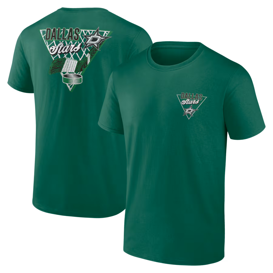 Men's Dallas Stars Kelly Green Net Slap T-Shirt - SUjersey01