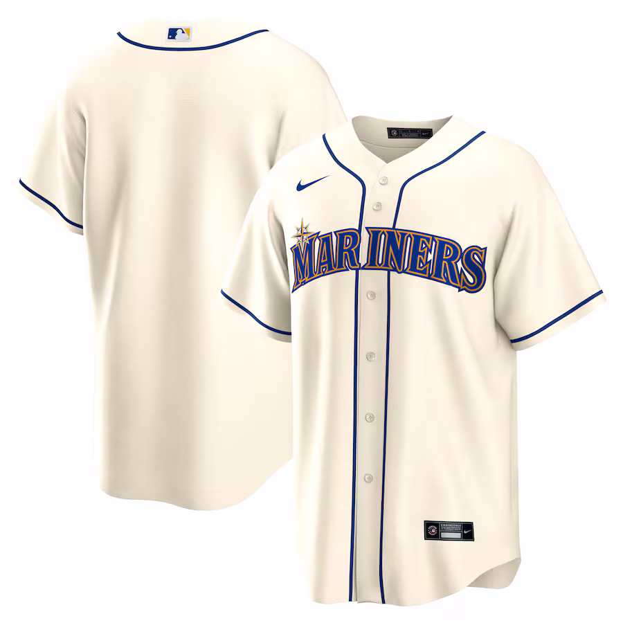 Men's Seattle Mariners Nike Cream Alternate Replica Team Jersey - SUjersey01