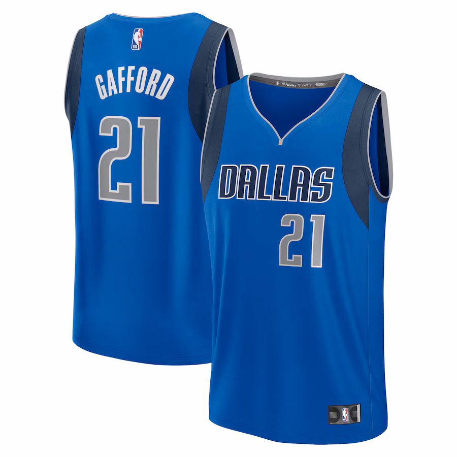 Men's Dallas Mavericks Daniel Gafford Fanatics Blue Fast Break Player Jersey - Icon Edition - SUjersey01