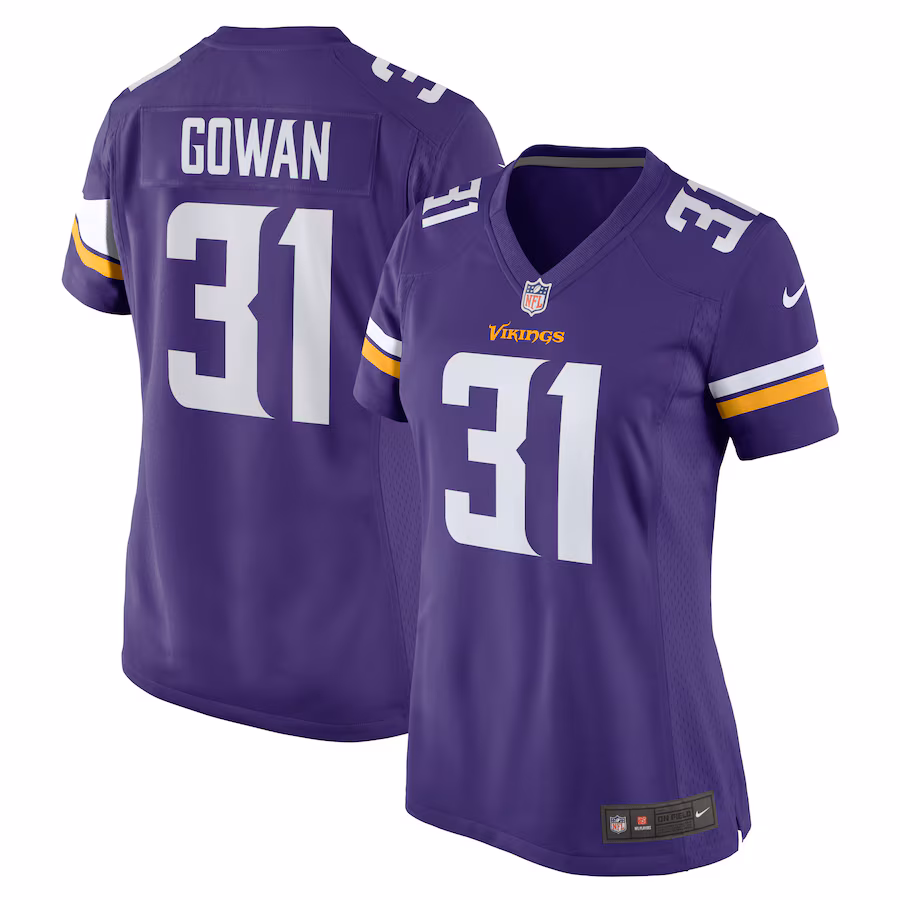 Women's Minnesota Vikings Tay Gowan Nike Purple Home Game Player Jersey - SUjersey01