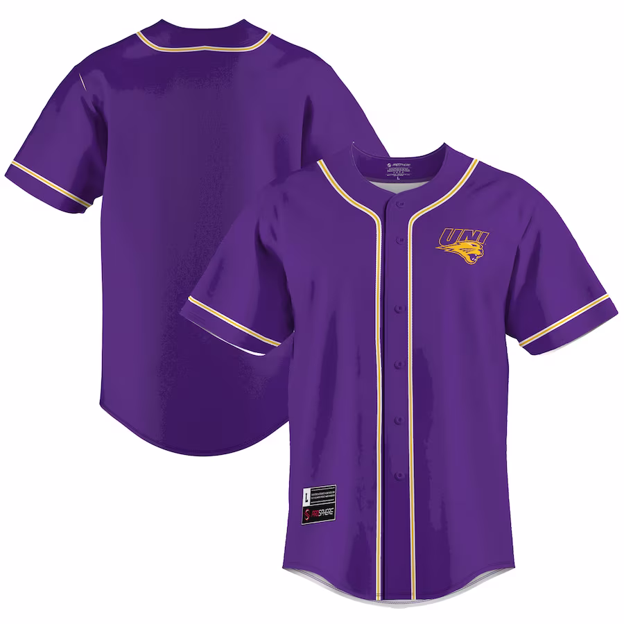 Northern Iowa Panthers GameDay Greats  Lightweight Baseball Jersey - Purple - SUjersey01