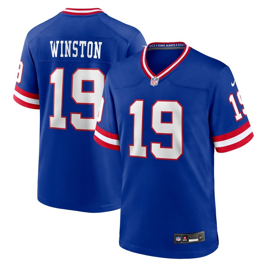 Men's New York Giants Jameis Winston Nike Royal Alternate 2 Game Jersey - SUjersey01