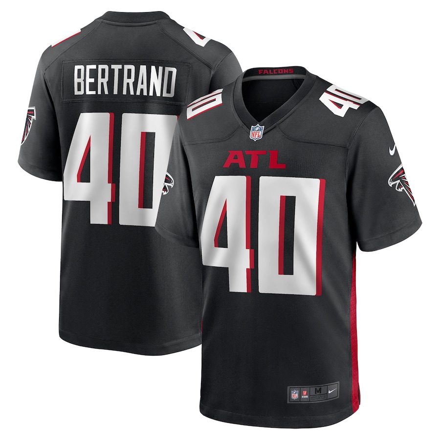 Men's Atlanta Falcons JD Bertrand Nike Black Team Game Jersey - SUjersey01