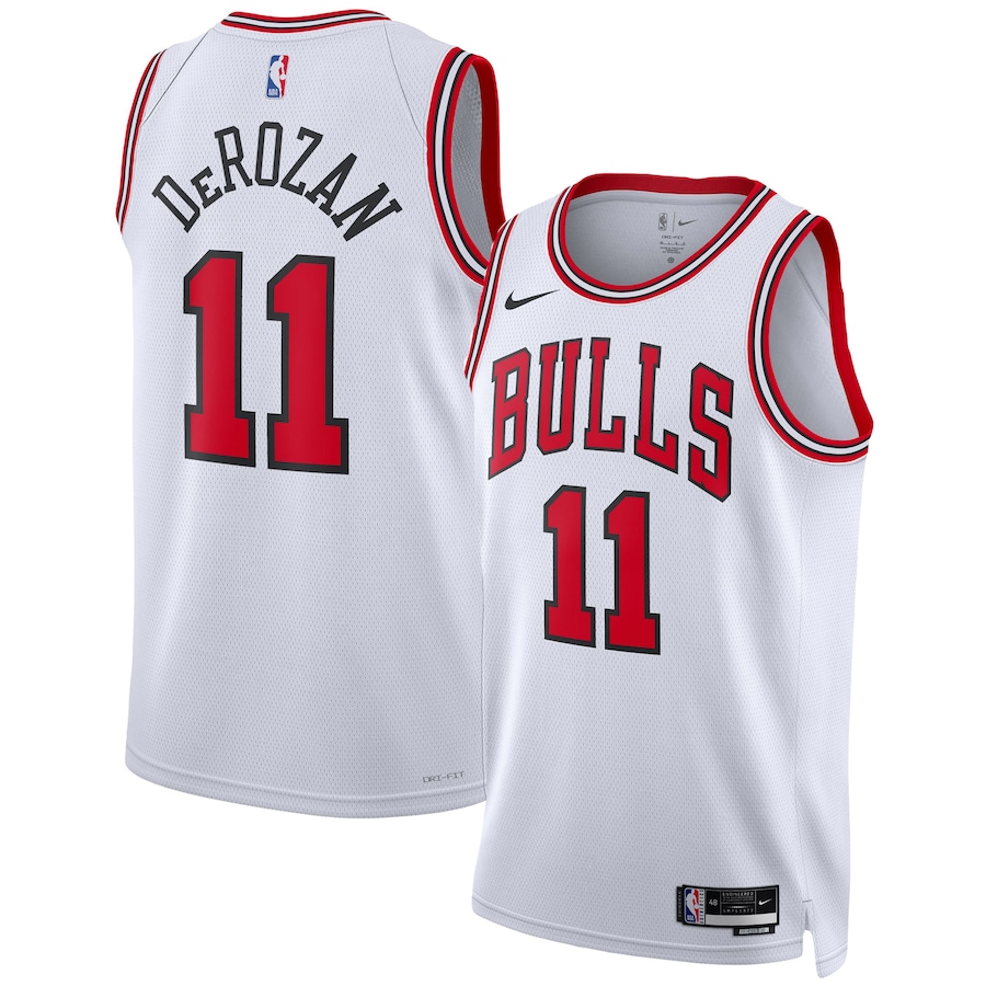 Unisex Chicago Bulls DeMar DeRozan Nike White Swingman Jersey - Association Edition - SUjersey01