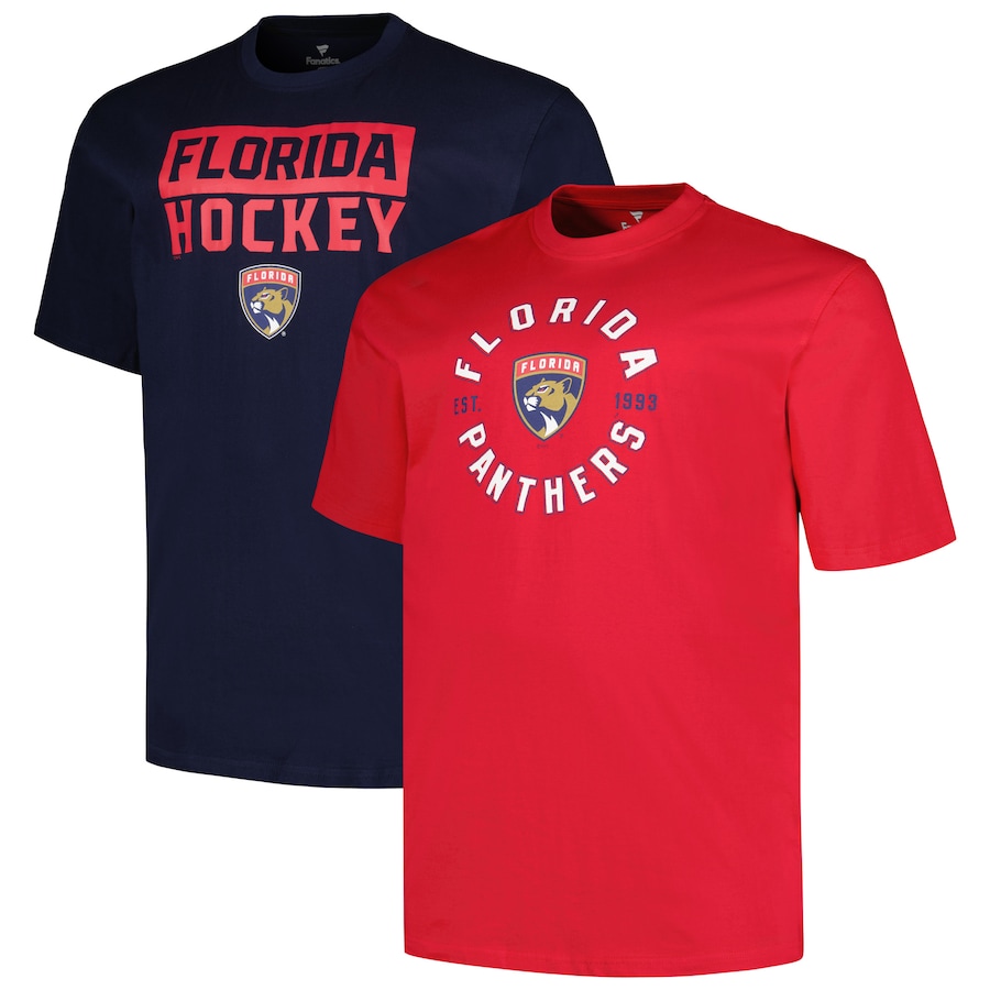 Men's Florida Panthers Fanatics Big & Tall 2-Pack T-Shirt Set - SUjersey01