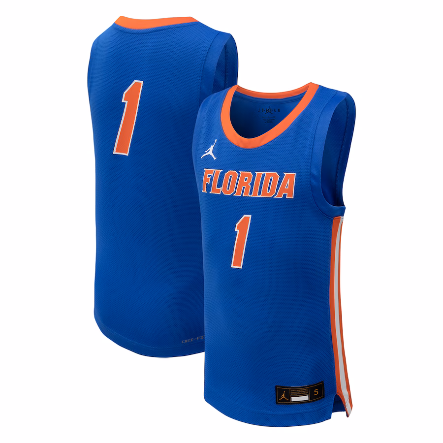 Youth Jordan Brand #1 Royal Florida Gators Team Replica Basketball Jersey - SUjersey01