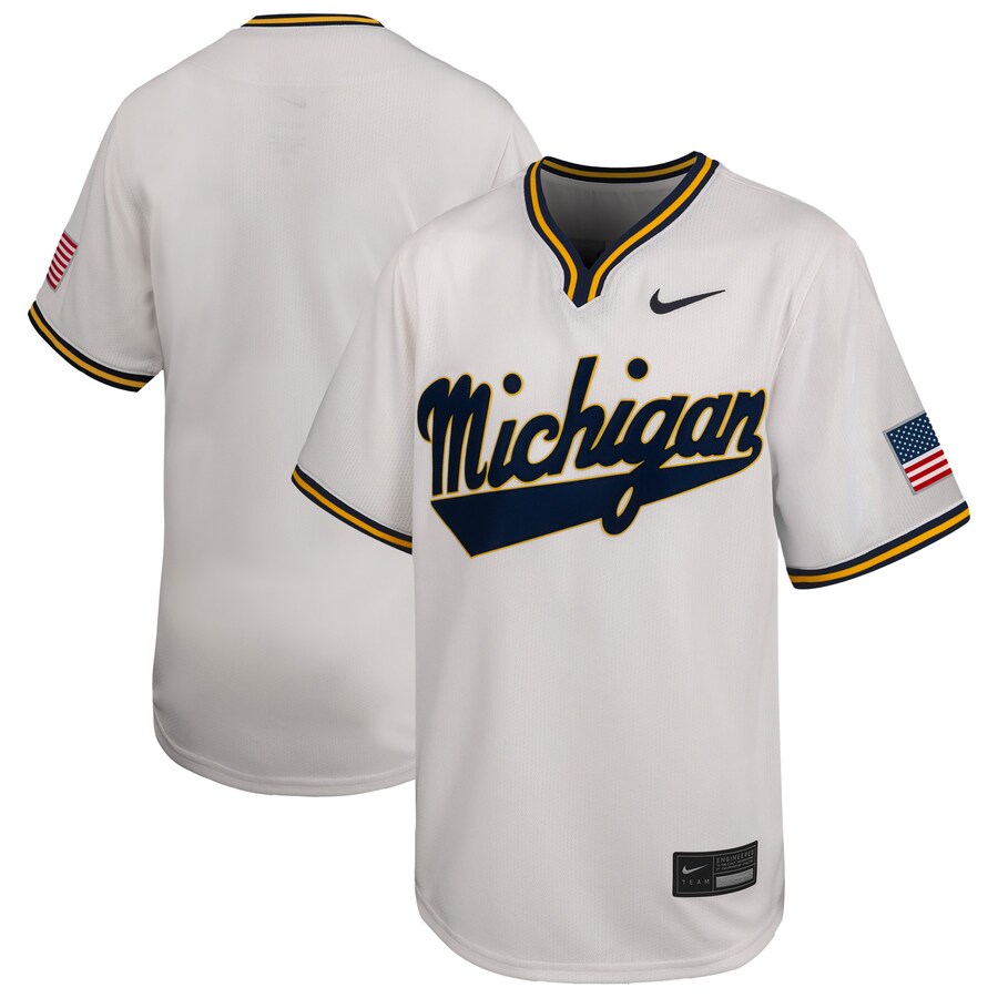 Youth Nike White Michigan Wolverines Limited Baseball Jersey - SUjersey01