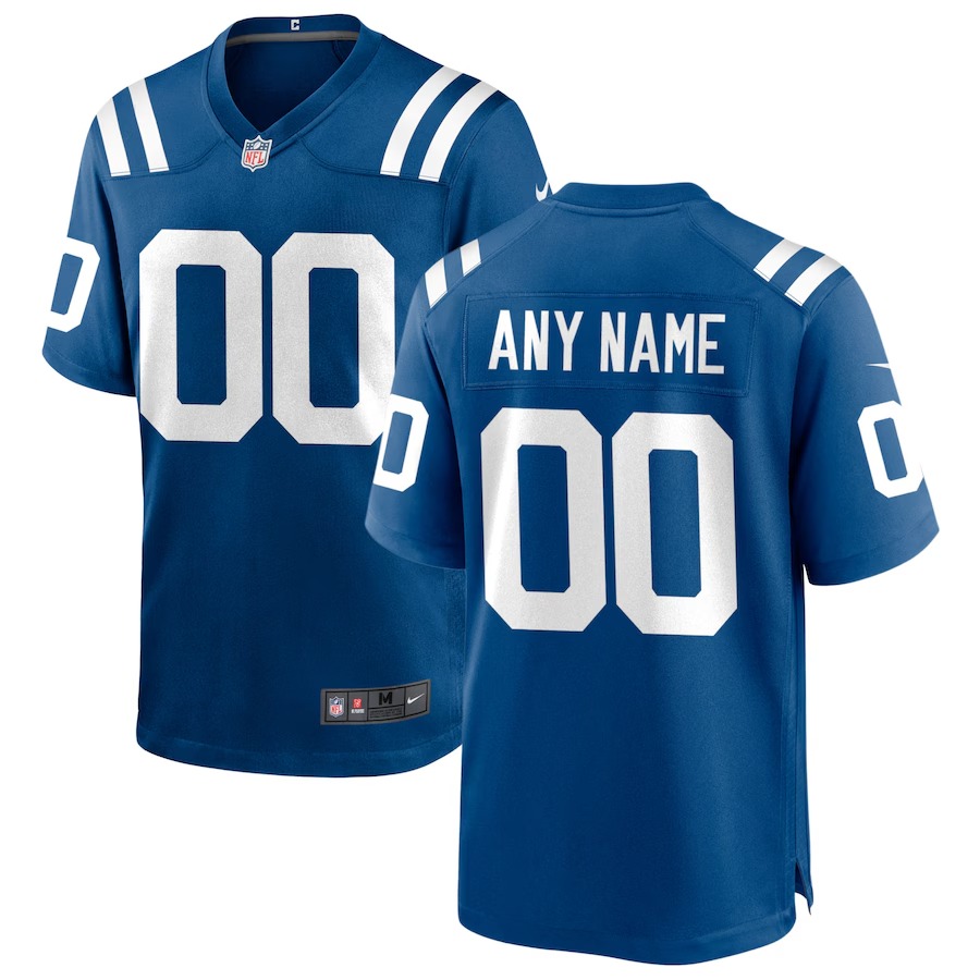 Men's Nike Indianapolis Colts Royal Custom Game Jersey - SUjersey01
