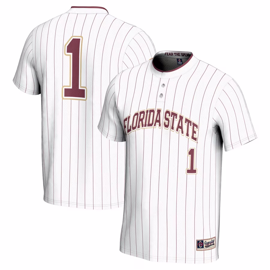 #1 Florida State Seminoles GameDay Greats Youth Lightweight Softball Jersey - White - SUjersey01