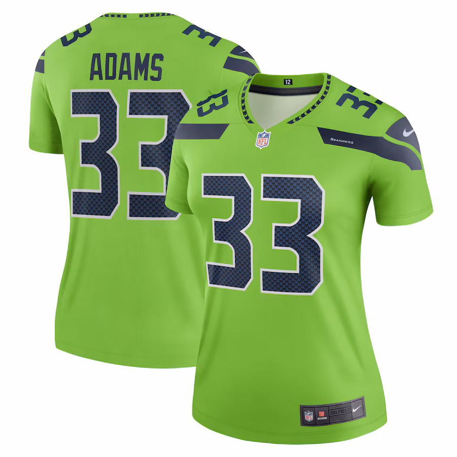 Women's Seattle Seahawks Jamal Adams Nike Neon Green Legend Jersey - SUjersey01