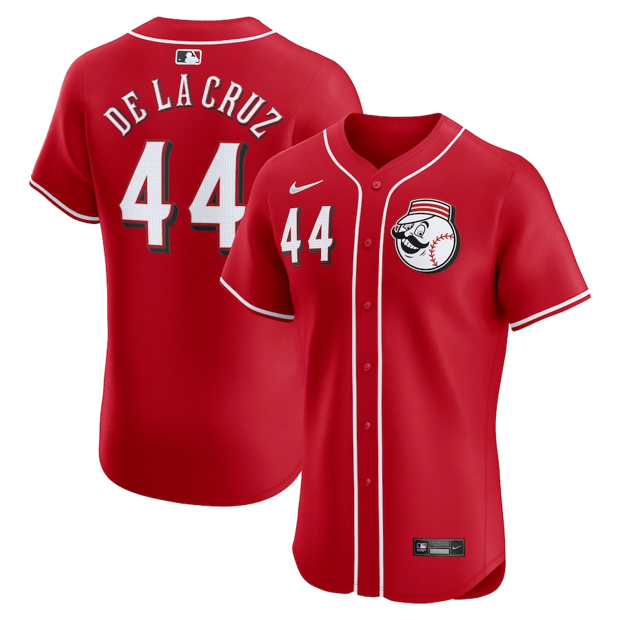 Men's Cincinnati Reds Elly De La Cruz Nike Red 2nd Alternate Elite Player Jersey - SUjersey01