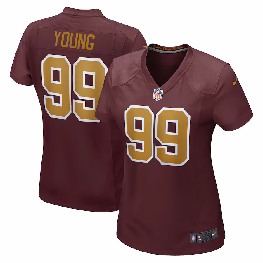 Women's Washington Football Team Chase Young Nike Burgundy Alternate Game Jersey - SUjersey01