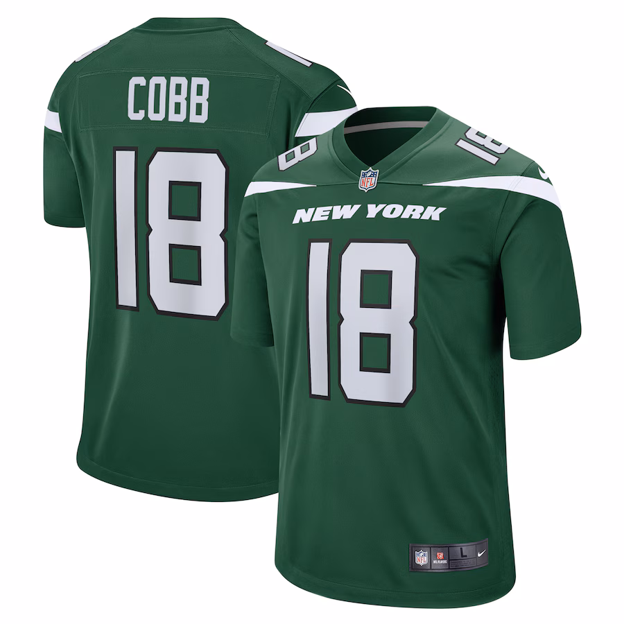 Men's New York Jets Randall Cobb Nike Gotham Green  Game Jersey - SUjersey01