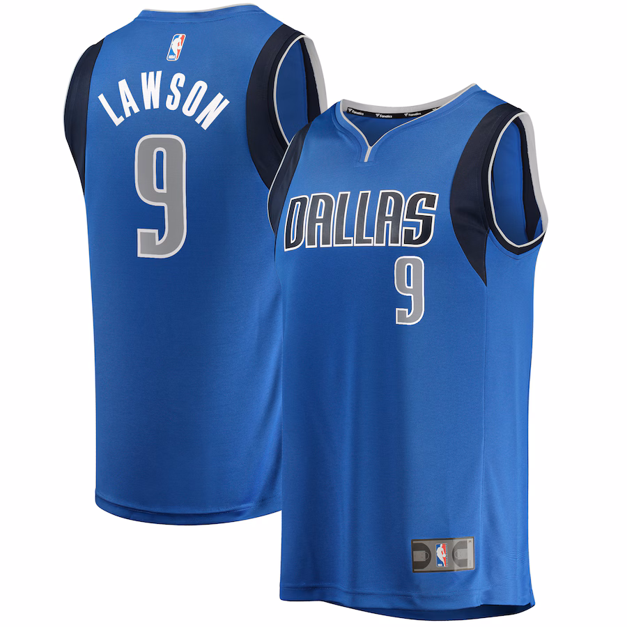 Youth Dallas Mavericks A.J. Lawson Fanatics Blue Fast Break Player Jersey - Icon Edition - SUjersey01