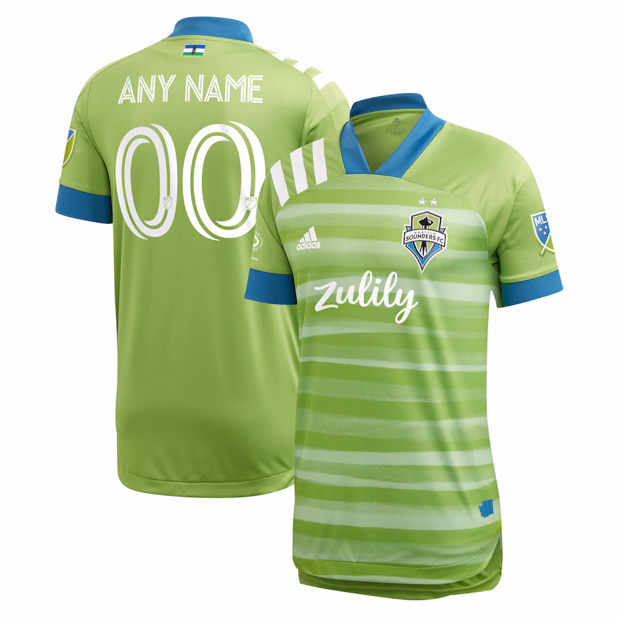 Men's Seattle Sounders FC adidas Green 2021 Primary Authentic Custom Jersey - SUjersey01