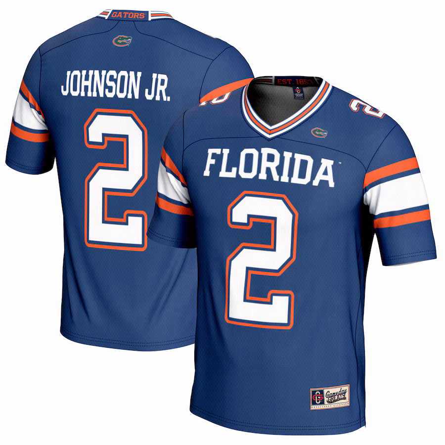 Montrell Johnson Jr. Florida Gators GameDay Greats NIL Player Football Jersey - Royal - SUjersey01