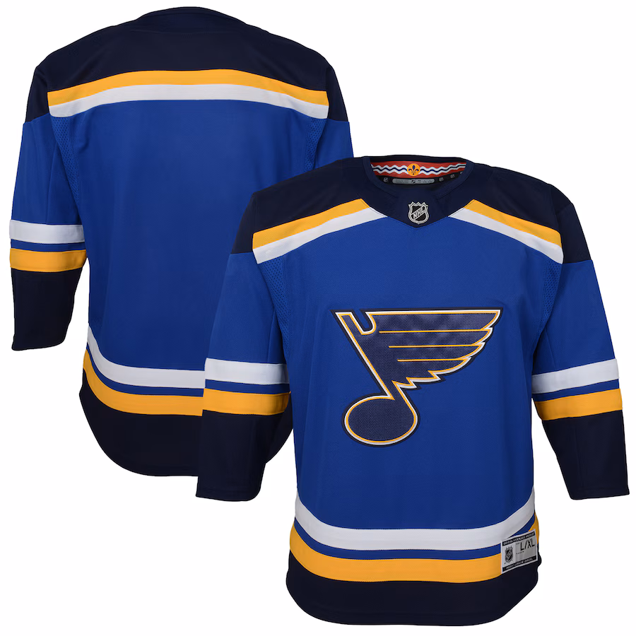 Youth St. Louis Blues Blue Home Premier Jersey - SUjersey01