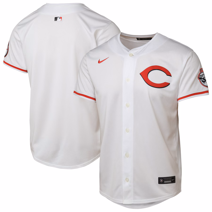 Youth Cincinnati Reds White Alternate 2 Limited Jersey - SUjersey01