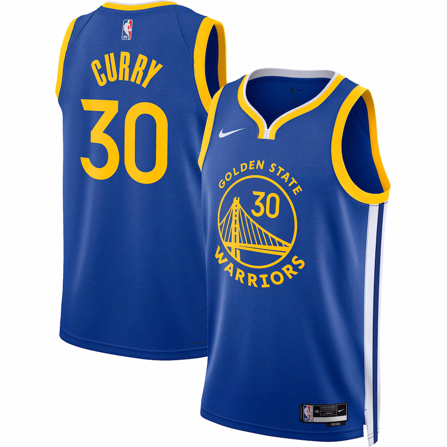 Unisex Golden State Warriors Stephen Curry Nike Royal Swingman Jersey - Icon Edition - SUjersey01
