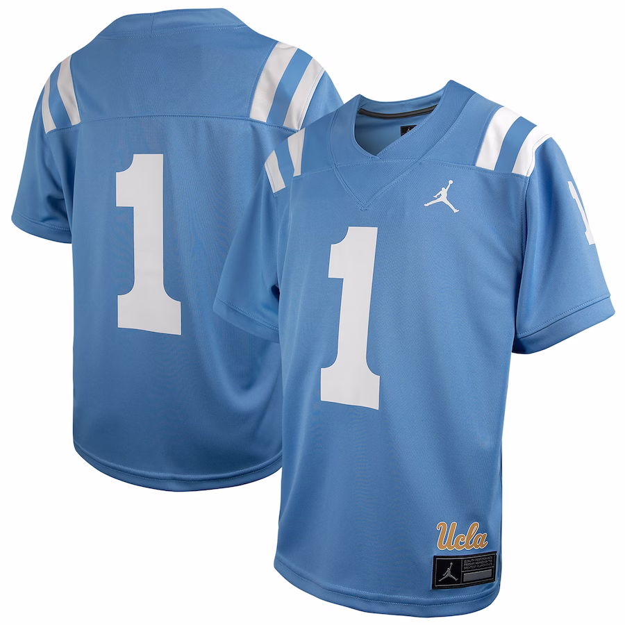 #1 UCLA Bruins Jordan Brand Youth Alternate Game Jersey – Light Blue - SUjersey01