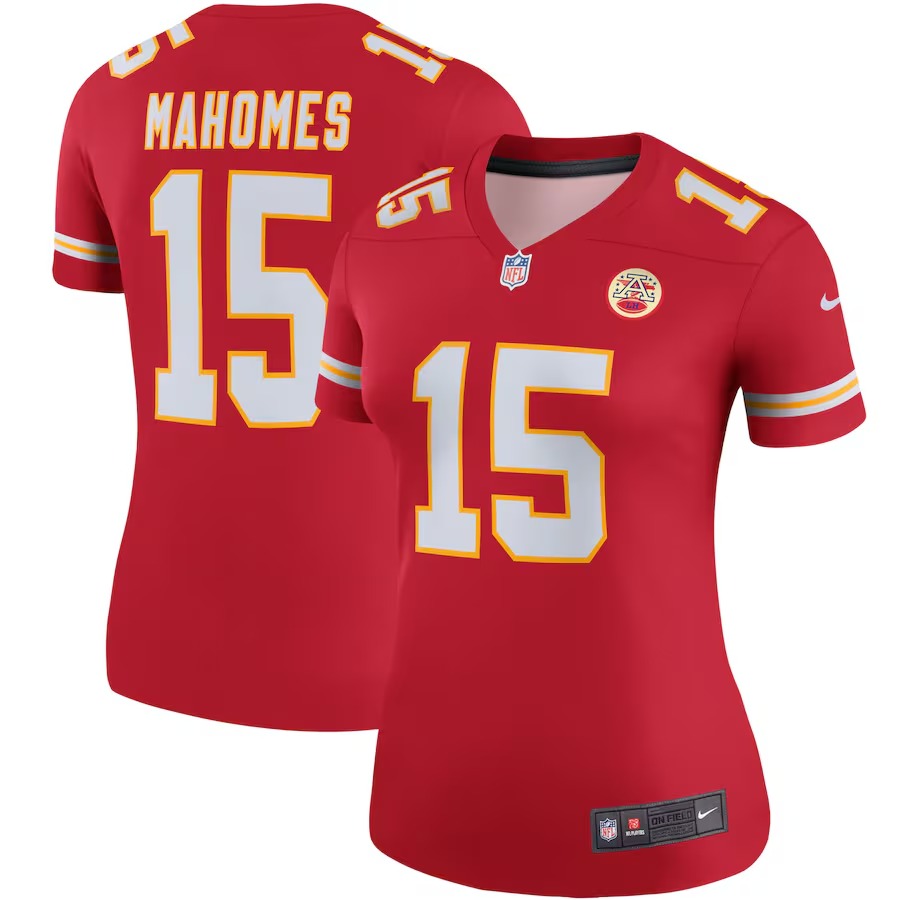 Women's Kansas City Chiefs Patrick Mahomes Nike Red Legend Player Performance Top - SUjersey01