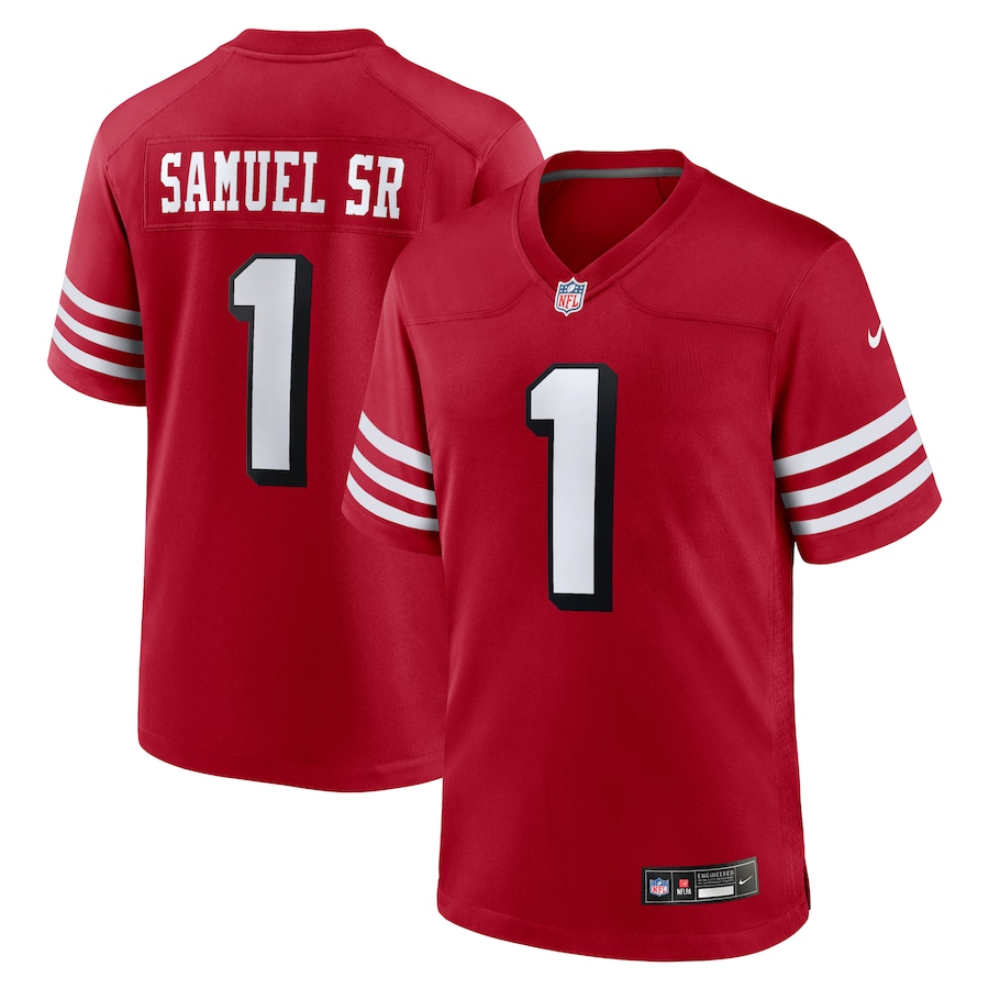 Men's San Francisco 49ers Deebo Samuel Sr Nike  Scarlet Alternate Game Jersey - SUjersey01