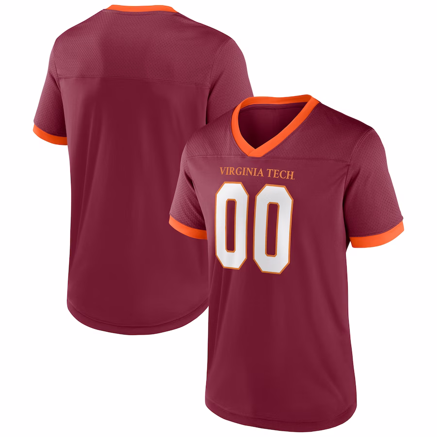Men's Maroon Virginia Tech Hokies The Cut Football Jersey - SUjersey01