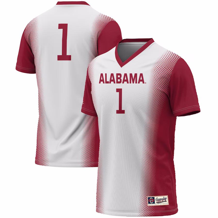 #1 Alabama Crimson Tide GameDay Greats Youth  Lightweight Women's Soccer Jersey - White - SUjersey01
