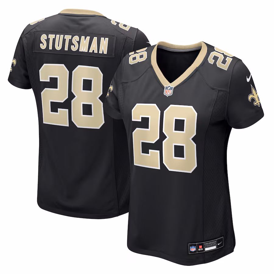 Women's New Orleans Saints Danny Stutsman Nike Black Team Game Jersey - SUjersey01
