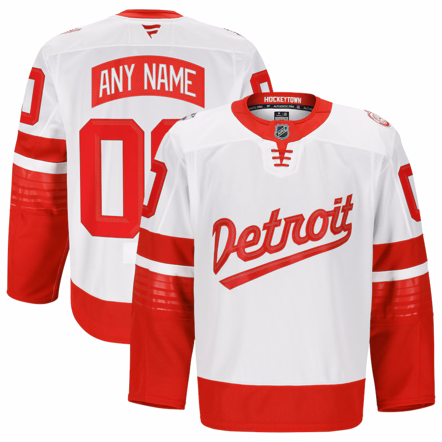Men's Detroit Red Wings Fanatics White 2025 NHL Stadium Series Authentic Pro Pick-A-Player Jersey - SUjersey01
