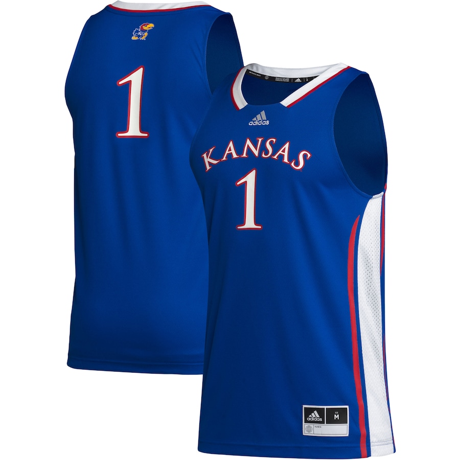 #1 Kansas Jayhawks adidas Team Swingman Jersey - Royal - SUjersey01