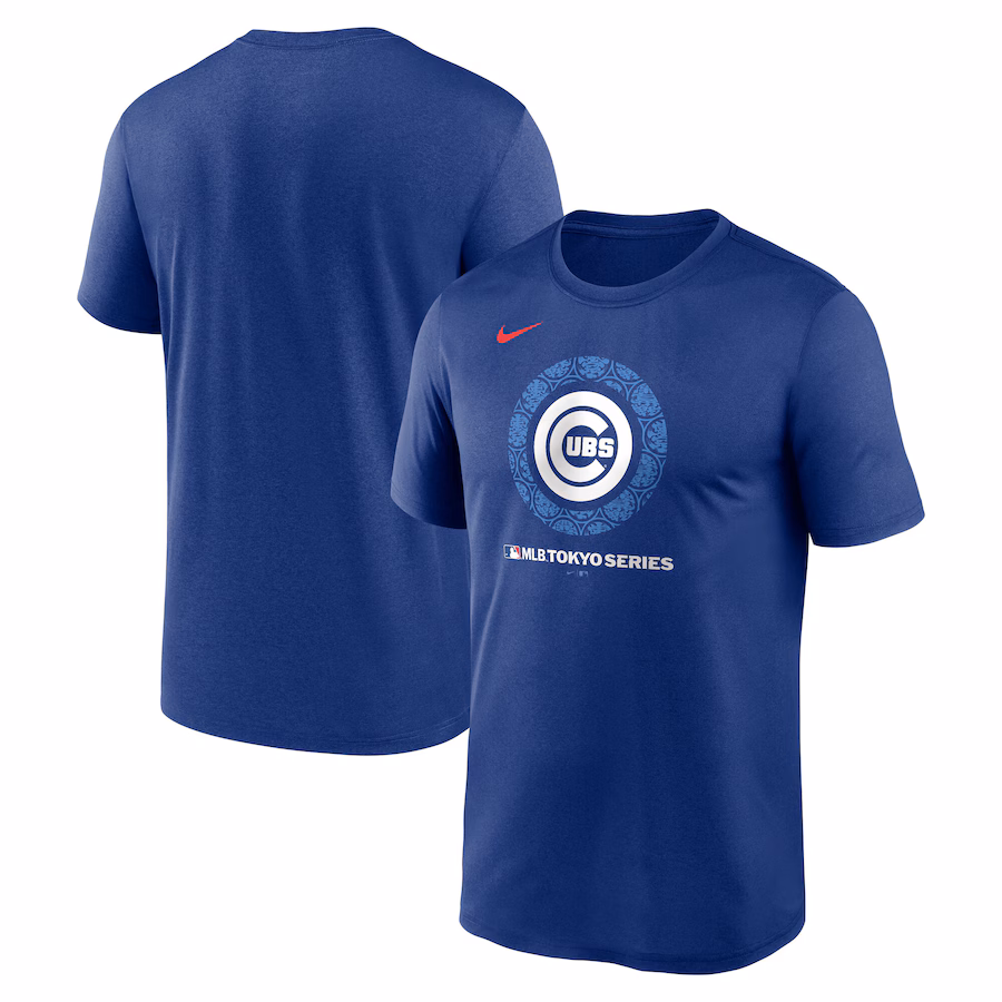 Men's Chicago Cubs Nike Royal 2025 MLB World Tour: Tokyo Series Legend Logo T-Shirt - SUjersey01