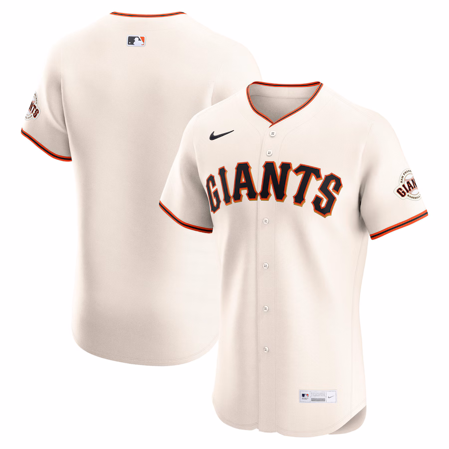 Men's San Francisco Giants Nike Cream Home Elite Jersey - SUjersey01