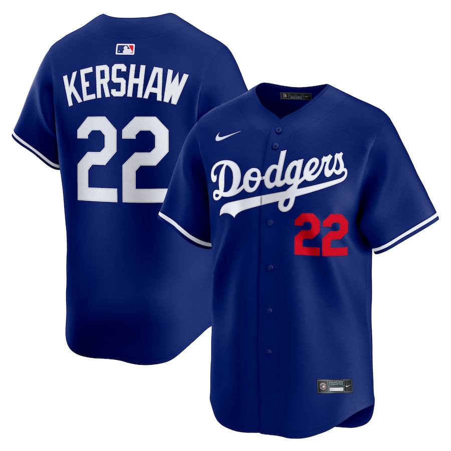 Men's Los Angeles Dodgers Clayton Kershaw Nike Royal Alternate 2 Limited Player Jersey - SUjersey01