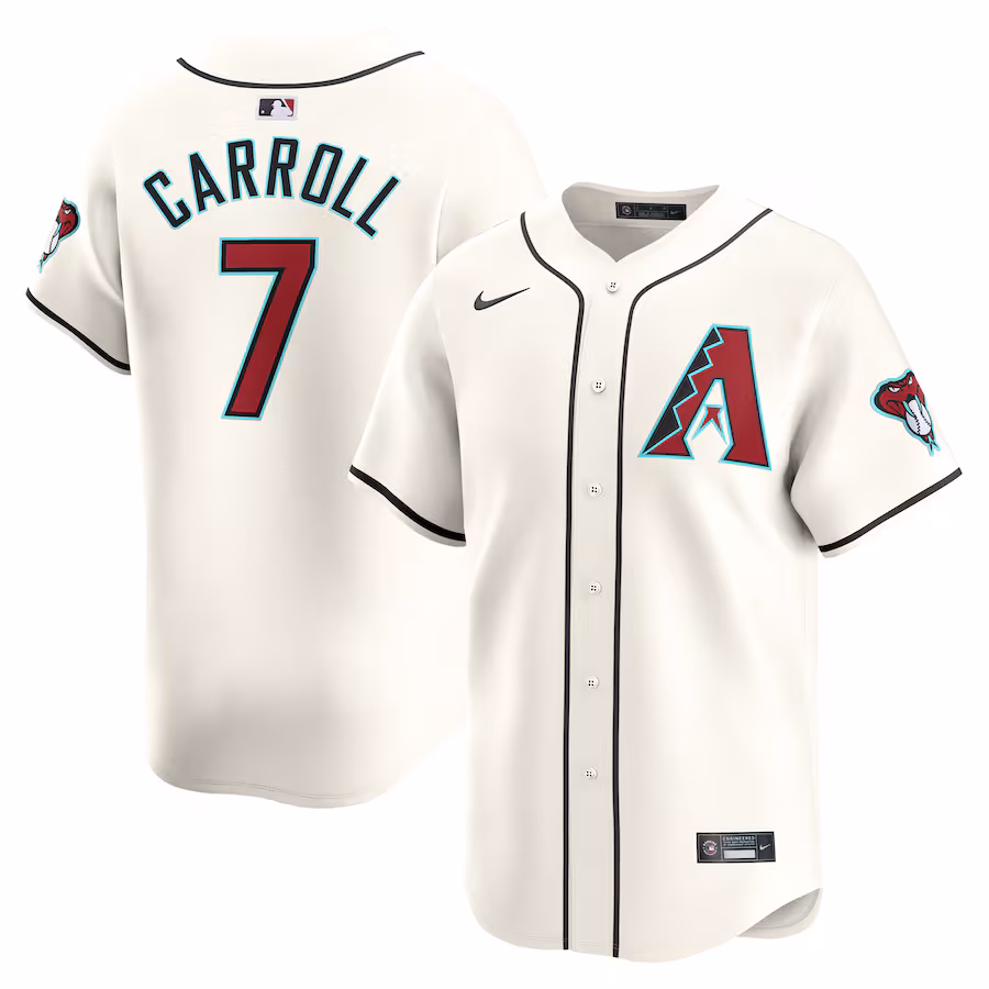 Youth Arizona Diamondbacks Corbin Carroll Nike White Home Limited Player Jersey - SUjersey01