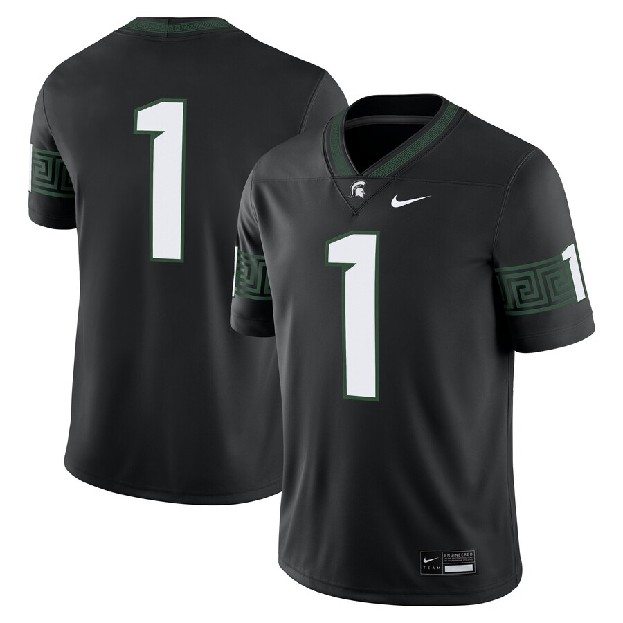 Men's Nike Black Michigan State Spartans Alternate Game Jersey - SUjersey01