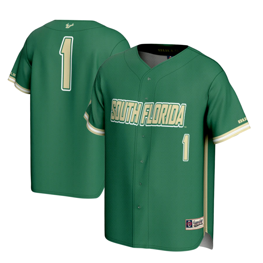 #1 South Florida Bulls GameDay Greats Lightweight Baseball Fashion Jersey - Green - SUjersey01