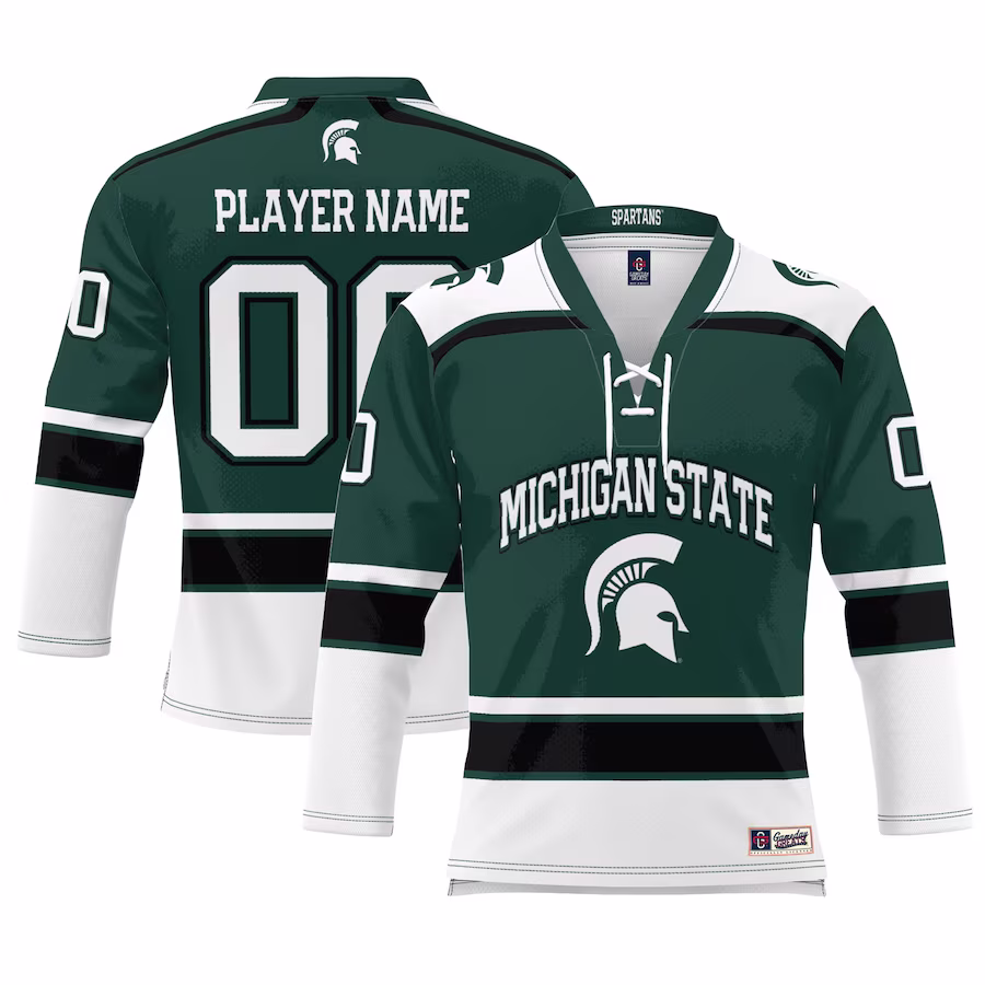 Michigan State Spartans GameDay Greats Men's Ice Hockey NIL Pick-A-Player Jersey - Green - SUjersey01