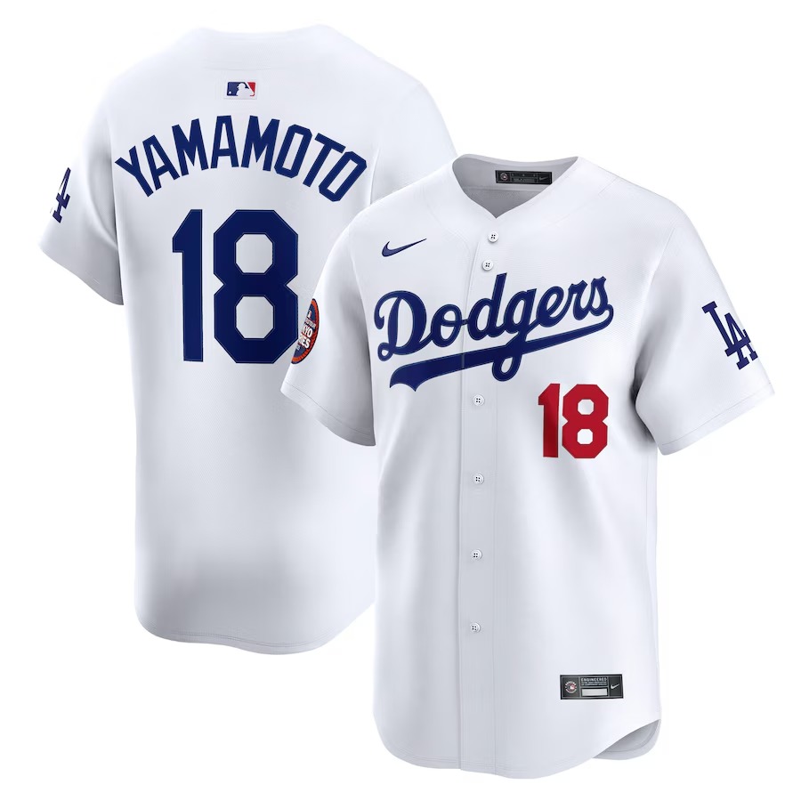 Men's Los Angeles Dodgers Yoshinobu Yamamoto Nike White 2025 MLB World Tour: Tokyo Series Home Limited Player Jersey - SUjersey01
