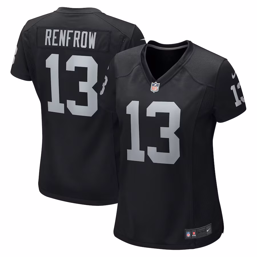 Women's Las Vegas Raiders Hunter Renfrow Nike Black Game Jersey - SUjersey01