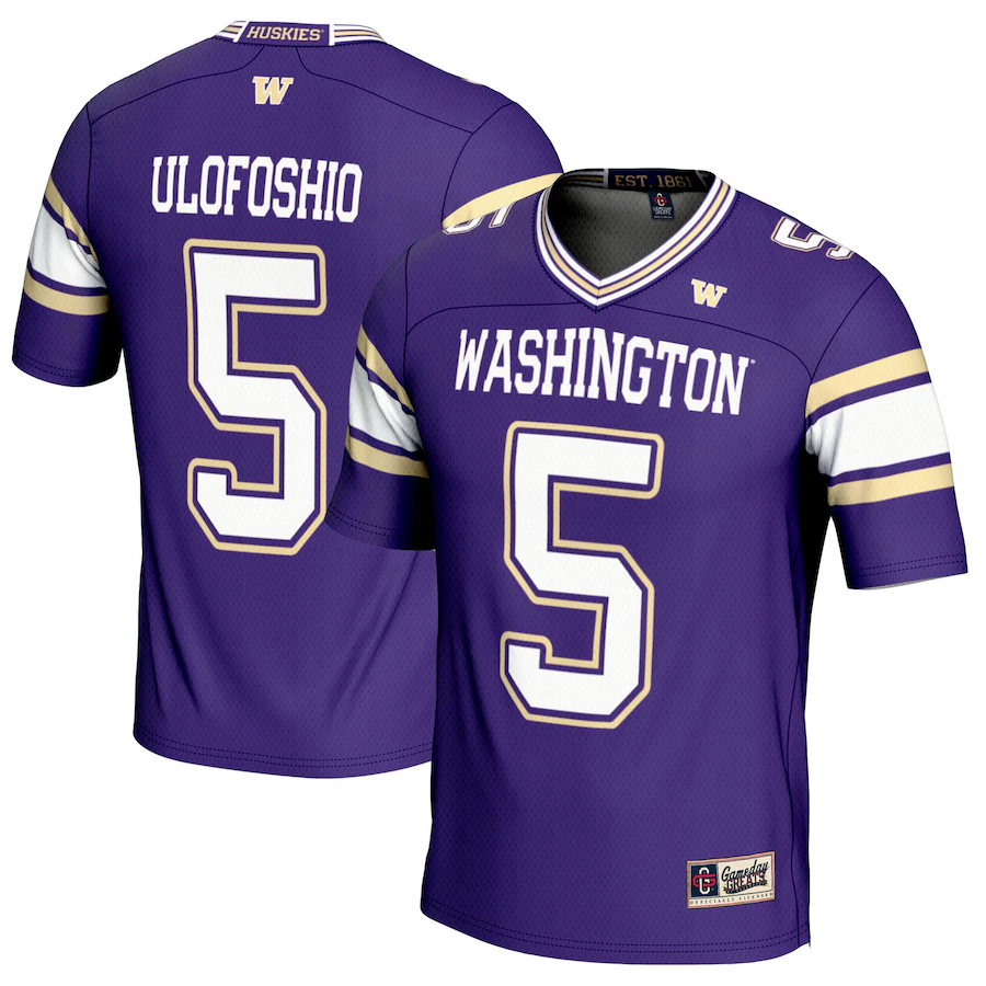 Edefuan Ulofoshio Washington Huskies GameDay Greats NIL Player Football Jersey - Purple - SUjersey01