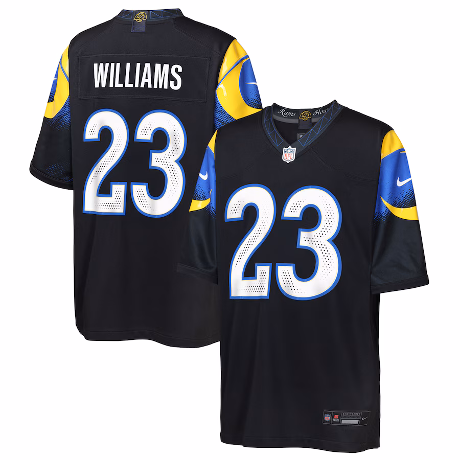 Youth Los Angeles Rams Kyren Williams Nike Midnight Blue 2025 Rivalries Collection Game Jersey - SUjersey01