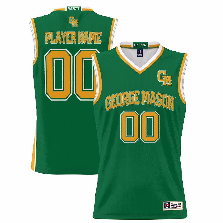 George Mason Patriots GameDay Greats Unisex  Lightweight NIL Pick-A-Player Basketball Jersey - Green - SUjersey01
