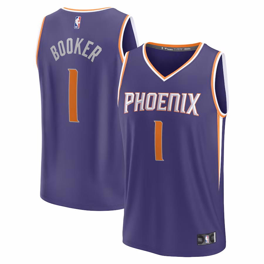 Youth Phoenix Suns Devin Booker Fanatics Purple Fast Break Player Jersey - Icon Edition - SUjersey01
